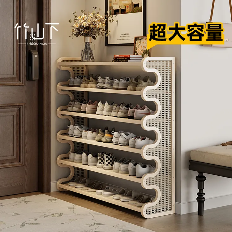 鞋架家用门口2025年最新款鞋柜靠墙一体柜大容量置物架家具小物件