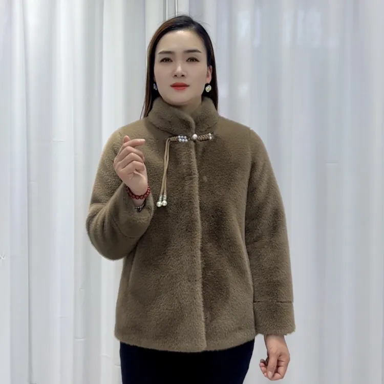 中老年女装时尚休闲外套冬季女士妈妈装