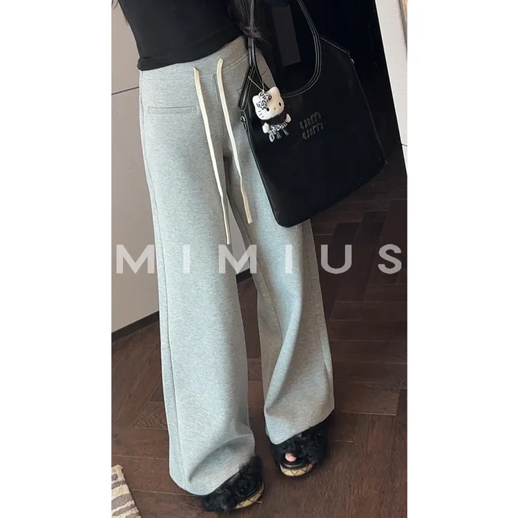 【mimius】P 首推神裤！抽绳宽松慵懒垂感百搭休闲阔腿裤 G09132