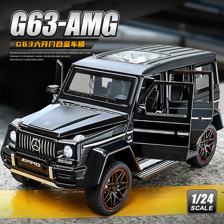 1:24奔驰大G汽车模型仿真越野车合金G63名车声光玩具车男孩子礼物
