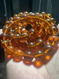 俄料花珀手串多样性发其一