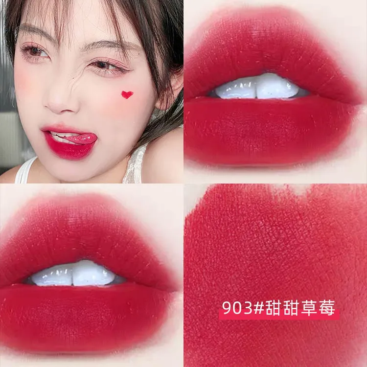 粉钻丝绒唇釉丝绒哑光雾面顺滑显白不掉色百搭学生党平价唇彩唇釉