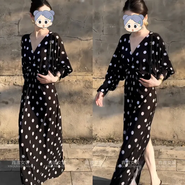 2025夏季新款时尚显瘦气质女士网红洋气连衣裙百搭款D21210