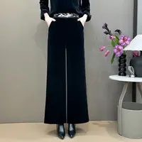 567#2025秋冬新款加绒百搭显瘦气质直筒宽松垂感时尚常规女阔腿裤