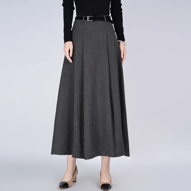 中国风A字裙休闲廓形藏肉显瘦高腰宽松气质秋季女半裙WH05007581