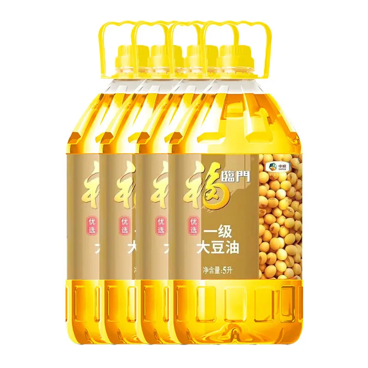 福临门5L/桶一级大豆油优选食用油餐饮摆摊商用实惠植物油整箱4桶
