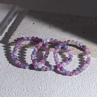 蓝晶石彩锂云母手链（含平坑） T-Q1641 多样性发一 颜色微差