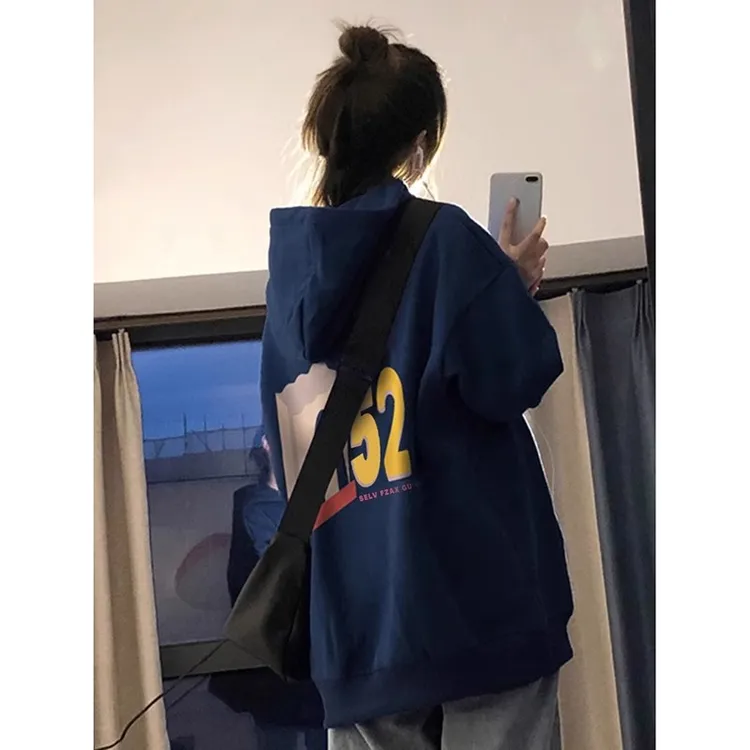 胖mm300斤卫衣女显白bf风保暖连帽上衣秋冬ins潮加绒美式卡通外套
