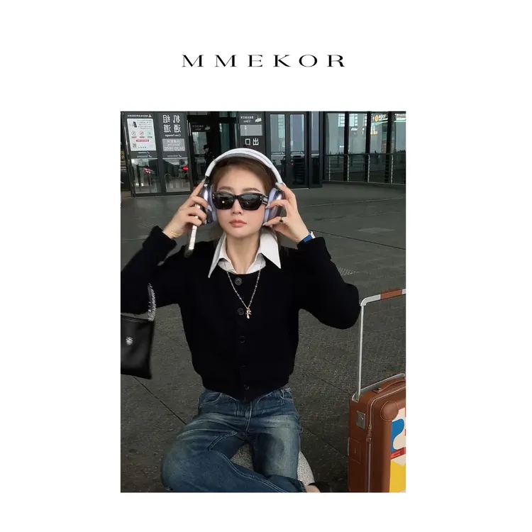 MMEKOR“午后巴黎”针织衫 2025新款秋款职场不费力上衣 30571