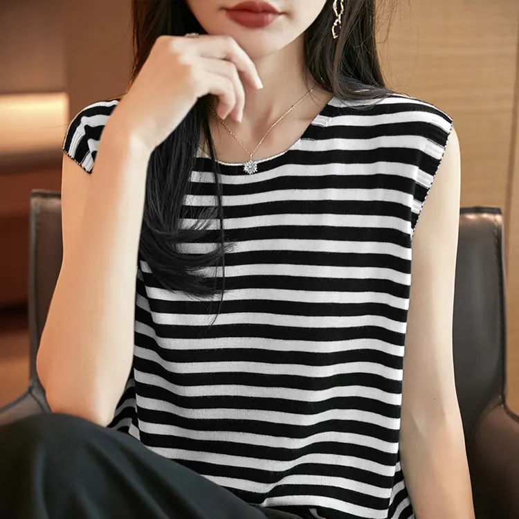 卷边领麻花纹理无袖背心纯色简约百搭圆领内搭女宽松针织打底薄衫