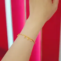 足金999金管金珠手链#01464（质检中心发货）