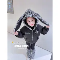 Lenakids【P】【雪豹女孩“洋气星星超保暖棉袄套装】高品！25110303