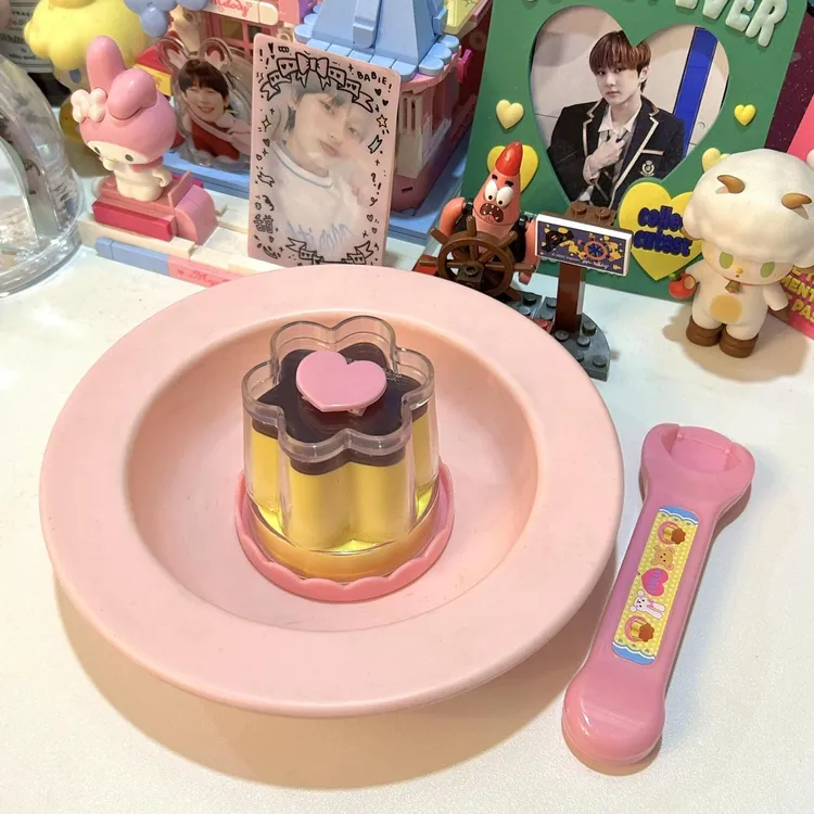 现货果冻草莓布丁套装小朋友喂食玩具过家家女孩玩具仿真玩具