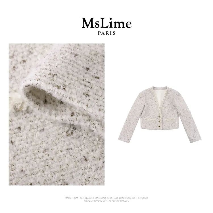 王嬛嬛MsLime25年新款 绵羊毛潮流百搭小香气质外套 HD2C0409