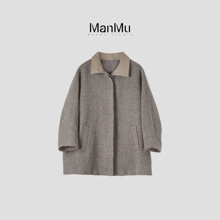 满目ManMu 【张琪专属】高级定制秋季时尚百搭羊毛休闲外套350580