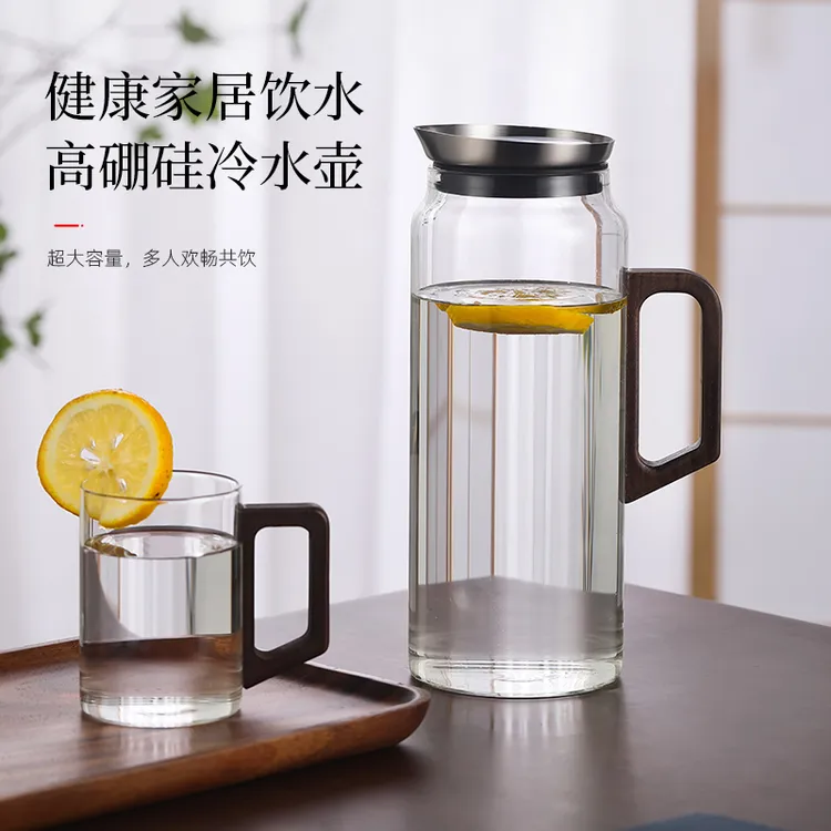 2025原创耐高温玻璃凉水壶家用 大容量果汁冷水壶冷萃泡茶壶扎壶