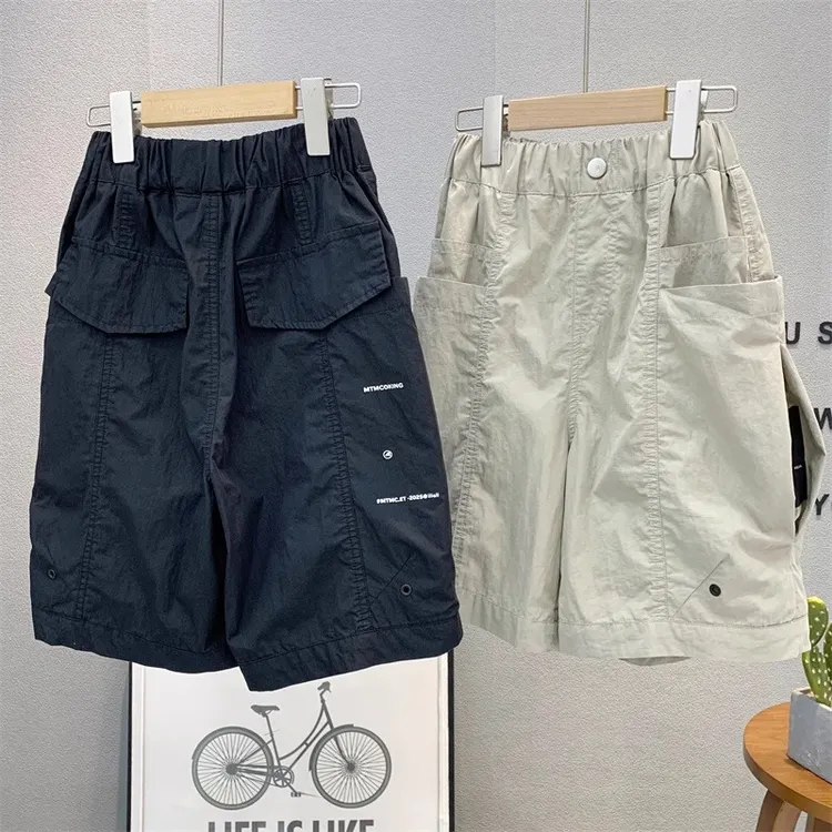 【水洗纯棉】男童工装短裤夏季中大童纯棉薄款中裤百搭休闲五分裤