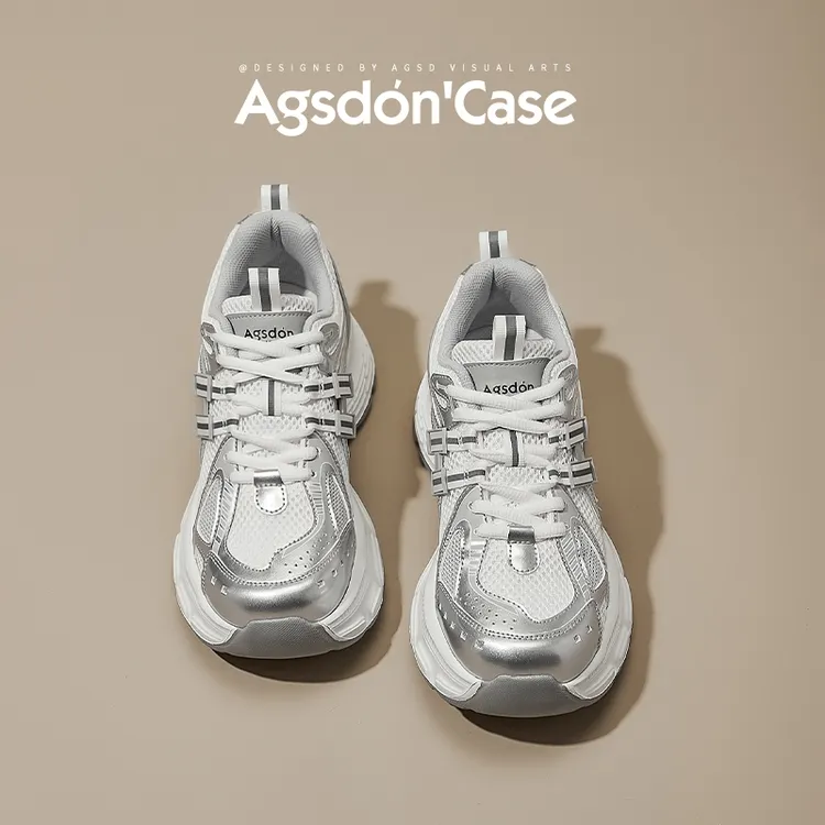 m奥古狮登潮款老爹鞋女2025秋季新款厚底松糕旅游百搭运动鞋女xx