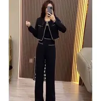 【秀秀专属】【两件套】设计感套装短外套高腰阔腿长裤两件套QJ0029