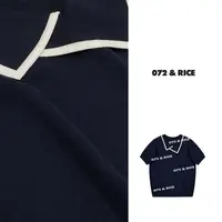  072 & RICE【星海】莱赛尔 夏季休闲翻领短袖针织衫 32SJ73