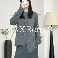 MAX.Rong.9【设计师】上衣 软糯金银丝纱线 不规则下摆毛衣 440C