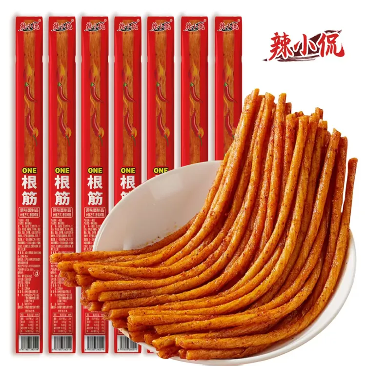 一根筋豆角干童年辣条组合6g小包怀旧休闲解馋零食追剧小吃
