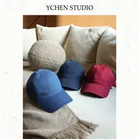 秀文~纯色鸭舌帽韩版简约显脸小加宽加深棒球帽GC1104MZ
