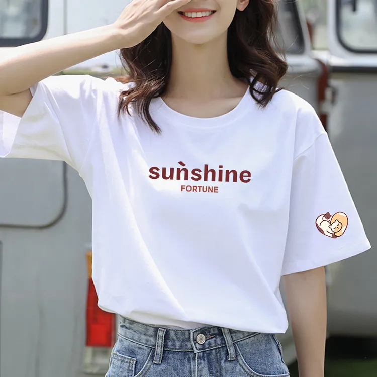 纯棉白色t恤女短袖夏季2025新款宽松显瘦体恤纯色内搭上衣打底衫