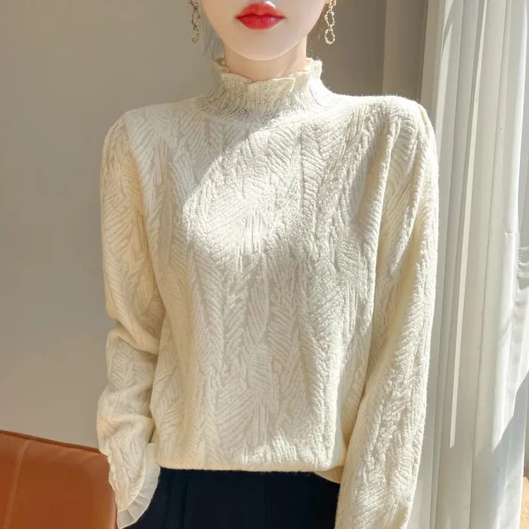 品牌撤柜正品秋冬新款半高领时尚轻奢简约大气气质针织打底衫女