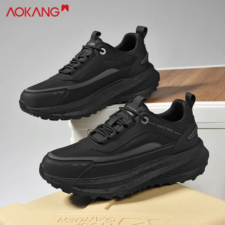 Aokang/奥康2025秋冬百搭潮流防滑舒适软底增高轻便运动老爹鞋