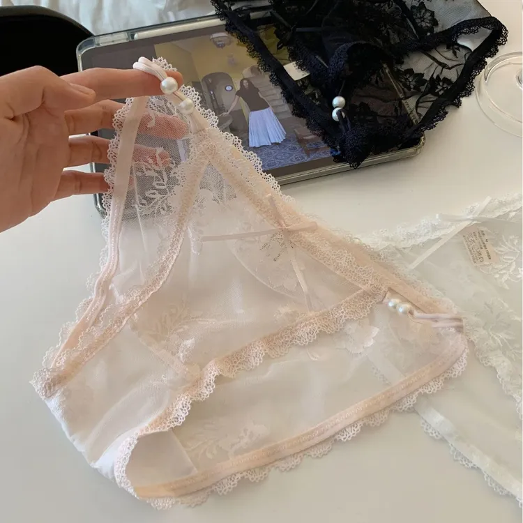 【欧若风】性感蕾丝内裤女款2025新款爆款网纱透气高开叉少女打底裤