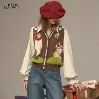 妖精的口袋假两件拼接针织衫女2025年新款设计感巨好看的早秋穿搭