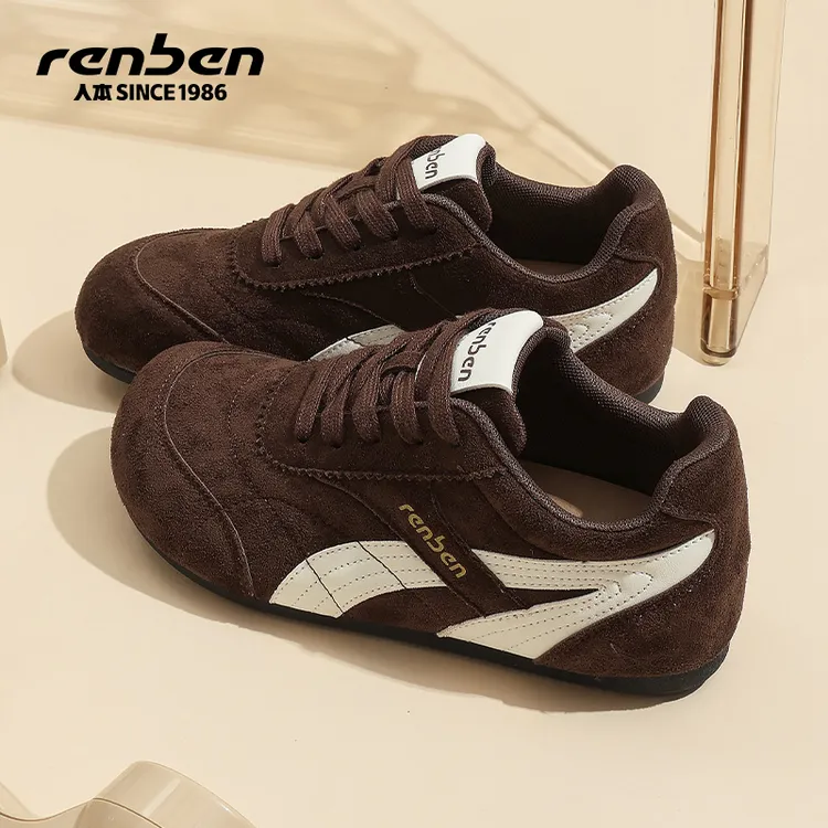 人本官方旗舰店德训鞋2025秋季新款轻便小众运动休闲慢跑赛车鞋潮