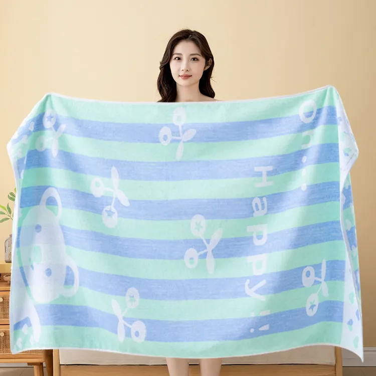 纯棉100%浴巾毛圈柔软吸水不掉毛全家用棉男女成人专用洗澡裹巾