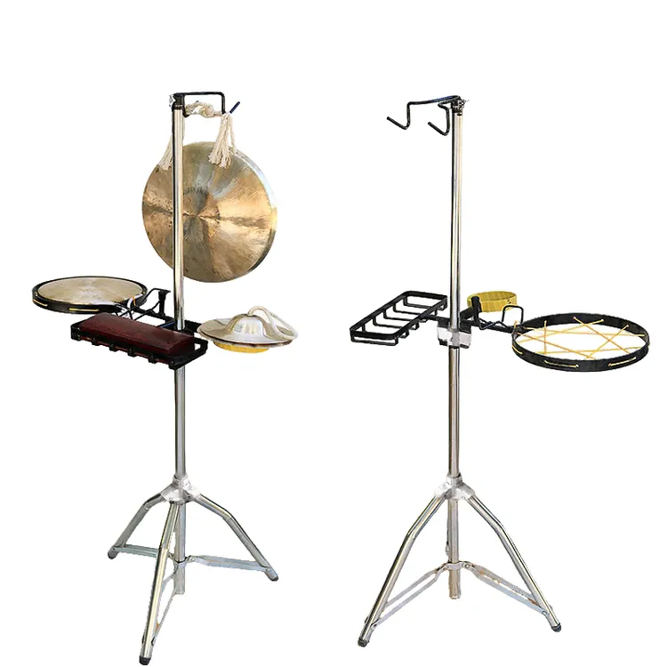 不锈钢铜锣架戏剧演出打击乐器支架锣鼓架子一打三锣架子三角敲锣