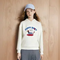 笛莎童装女童卡通小狗连帽卫衣春秋季新款儿童时尚上衣-732532302