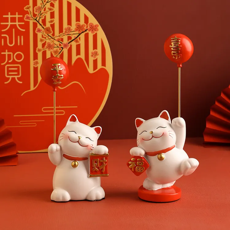 入户门平安喜乐招财猫摆件家居玄关客厅2025新年装饰品送朋友礼品