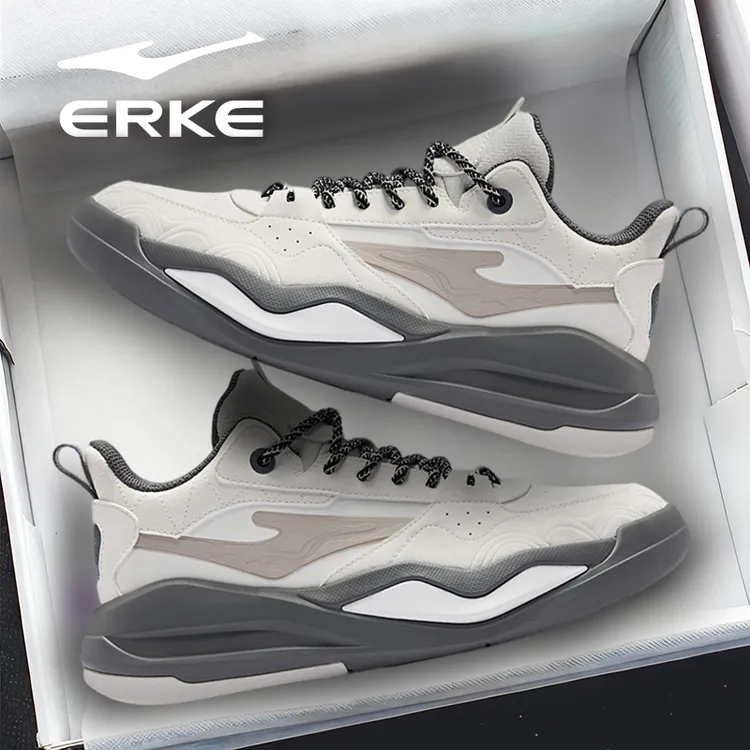 唐宫夜苑4丨鸿星尔克高帮男鞋冬新款保暖厚底休闲板鞋加绒款棉鞋