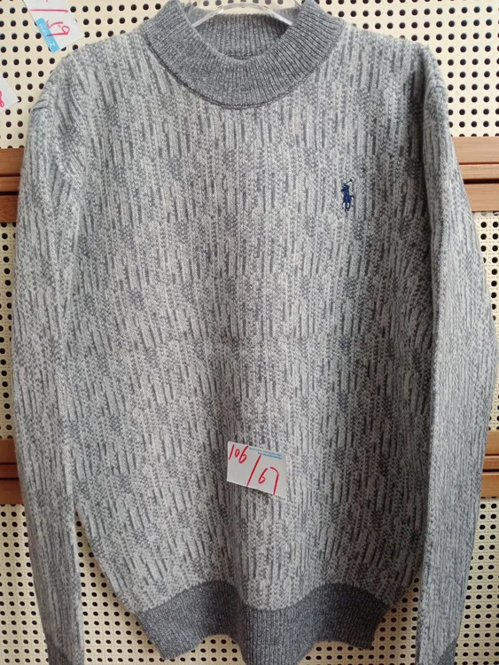 男款100羊毛圆领厚羊毛衫