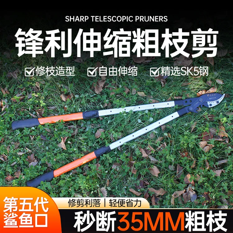 井田作齿轮伸缩大力粗枝剪刀可伸缩高枝粗枝专用剪果树剪枝