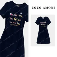 高级设计师夏日女装拼接刺绣立体趣味小狗显瘦气质连衣裙ZC397