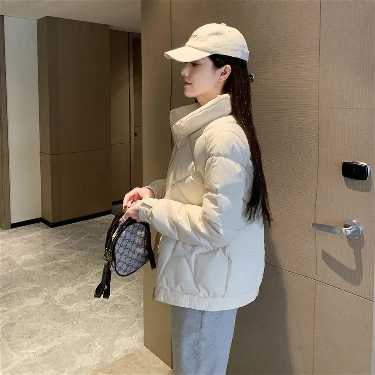 高档棉服女2025潮流显瘦立领加厚保暖韩版时尚百搭学生防风透气棉