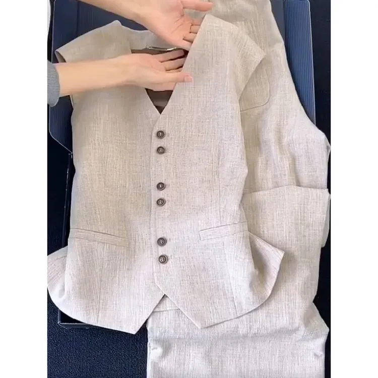 慵懒风时尚套装老钱风松弛感女装韩系ins衣服小众夏季休闲两件套