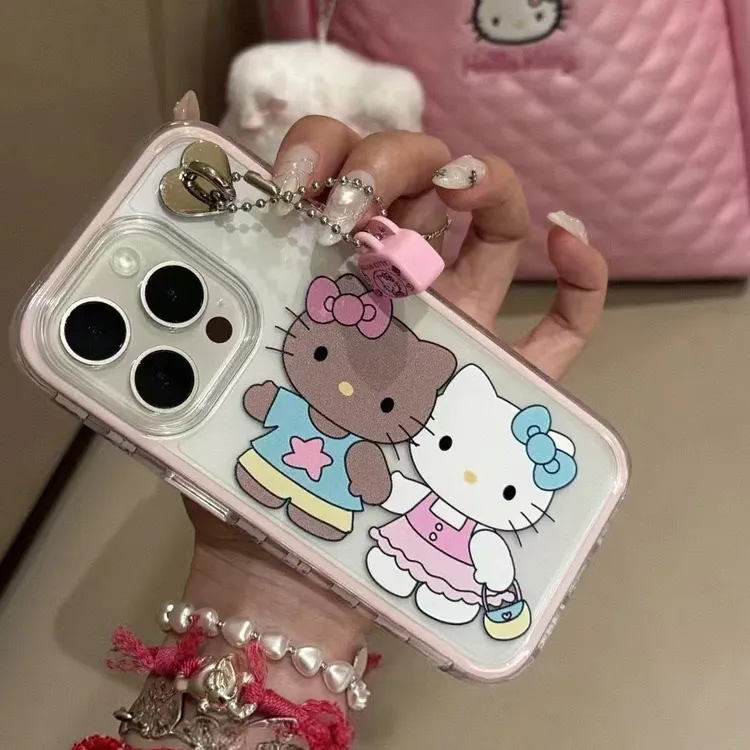 购物kt猫咪闺蜜适用于iPhone16promax手机壳15少女心14可爱13卡通