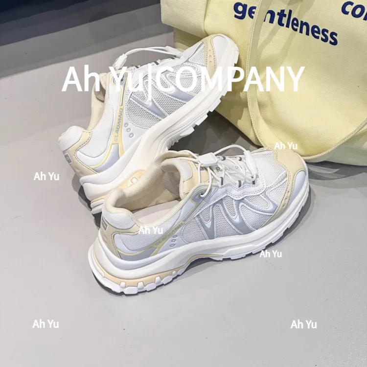 老爹鞋女2025春夏新款真皮厚底网面透气舒适轻便慢跑鞋休闲运动鞋