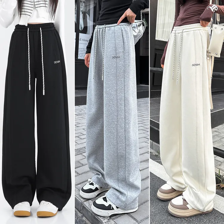 女大童裤子2025秋装新款儿童休闲卫裤青少年学生窄版直筒裤运动裤