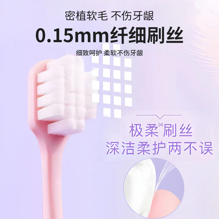 胖东材质高密软毛牙刷不炸毛掉毛扎嘴护龈护齿家用耐用独立包装