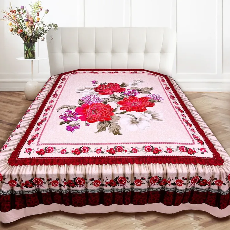 【2米3*2米3】大尺寸国风定位染床单通用加大大小床可用亲肤透气厚