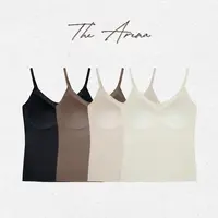THE ARENA（带胸垫）秋冬磨毛隐形压胶无缝修身打底吊带BRA118