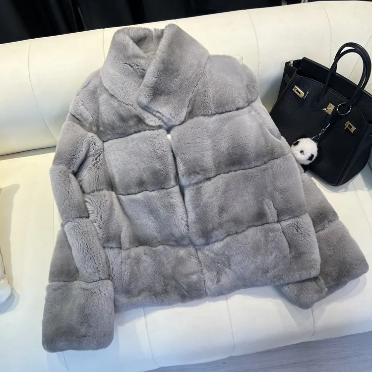 时髦美拉德翻领法式冬外套6609